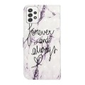 For Samsung Galaxy A33 Oil Embossed 3D Drawing Leather Phone Case(Words Marble)