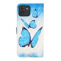 For Samsung Galaxy A03 164mm Oil Embossed 3D Drawing Leather Phone Case(3 Butterflies)