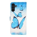 For Samsung Galaxy A13 4G Oil Embossed 3D Drawing Leather Phone Case(3 Butterflies)