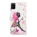 For Samsung Galaxy A41 Oil Embossed 3D Drawing Leather Phone Case(Flower Fairy)