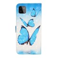 For Samsung Galaxy A22 5G Oil Embossed 3D Drawing Leather Phone Case(3 Butterflies)