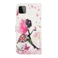 For Samsung Galaxy A22 5G Oil Embossed 3D Drawing Leather Phone Case(Flower Fairy)