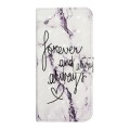 For Samsung Galaxy A22 5G Oil Embossed 3D Drawing Leather Phone Case(Words Marble)