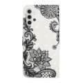 For Samsung Galaxy A32 4G Oil Embossed 3D Drawing Leather Phone Case(Lace Flower)