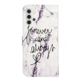 For Samsung Galaxy A32 4G Oil Embossed 3D Drawing Leather Phone Case(Words Marble)