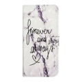 For Samsung Galaxy A02 Oil Embossed 3D Drawing Leather Phone Case(Words Marble)