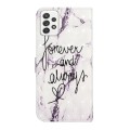 For Samsung Galaxy A72 4G/5G Oil Embossed 3D Drawing Leather Phone Case(Words Marble)