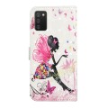 For Samsung Galaxy A02s EU Oil Embossed 3D Drawing Leather Phone Case(Flower Fairy)
