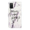 For Samsung Galaxy A02s EU Oil Embossed 3D Drawing Leather Phone Case(Words Marble)