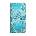 For Samsung Galaxy A71 4G Oil Embossed 3D Drawing Leather Phone Case(Blue Butterflies)
