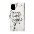 For Samsung Galaxy A71 4G Oil Embossed 3D Drawing Leather Phone Case(Words Marble)