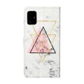 For Samsung Galaxy A71 4G Oil Embossed 3D Drawing Leather Phone Case(Triangular Marble)
