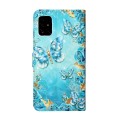 For Samsung Galaxy A51 4G Oil Embossed 3D Drawing Leather Phone Case(Blue Butterflies)