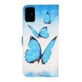 For Samsung Galaxy A51 4G Oil Embossed 3D Drawing Leather Phone Case(3 Butterflies)