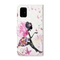 For Samsung Galaxy A51 4G Oil Embossed 3D Drawing Leather Phone Case(Flower Fairy)