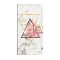 For Samsung Galaxy A51 4G Oil Embossed 3D Drawing Leather Phone Case(Triangular Marble)