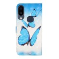 For Samsung Galaxy A20e Oil Embossed 3D Drawing Leather Phone Case(3 Butterflies)