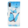 For Samsung Galaxy A20 / A30 Oil Embossed 3D Drawing Leather Phone Case(3 Butterflies)