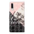 For Samsung Galaxy A70 Oil Embossed 3D Drawing Leather Phone Case(Stitching Marble)