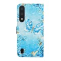 For Samsung Galaxy A10 / M10 Oil Embossed 3D Drawing Leather Phone Case(Blue Butterflies)