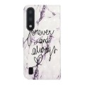 For Samsung Galaxy A10 / M10 Oil Embossed 3D Drawing Leather Phone Case(Words Marble)