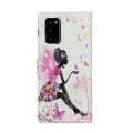 For Samsung Galaxy Note20 Oil Embossed 3D Drawing Leather Phone Case(Flower Fairy)