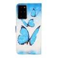 For Samsung Galaxy Note20 Ultra Oil Embossed 3D Drawing Leather Phone Case(3 Butterflies)