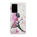For Samsung Galaxy Note20 Ultra Oil Embossed 3D Drawing Leather Phone Case(Flower Fairy)