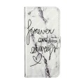 For Samsung Galaxy Note20 Ultra Oil Embossed 3D Drawing Leather Phone Case(Words Marble)