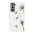 For Samsung Galaxy S21 5G Oil Embossed 3D Drawing Leather Phone Case(Couple Dandelion)