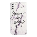 For Samsung Galaxy S23 5G Oil Embossed 3D Drawing Leather Phone Case(Words Marble)