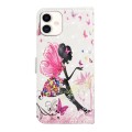 For Samsung Galaxy A05 Oil Embossed 3D Drawing Leather Phone Case(Flower Fairy)