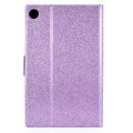 For Samsung Galaxy Tab A9 Glitter Powder Leather Tablet Case(Purple)