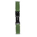 For Apple Watch Series 9 41mm Paracord Plain Braided Webbing Buckle Watch Band(Army Green)