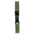 For Apple Watch Ultra 49mm Paracord Plain Braided Webbing Buckle Watch Band(Army Green)