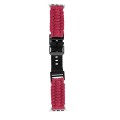 For Apple Watch SE 40mm Paracord Plain Braided Webbing Buckle Watch Band(Red)