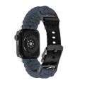 For Apple Watch Series 5 40mm Paracord Plain Braided Webbing Buckle Watch Band(Grey)