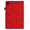 For Samsung Galaxy Tab A9 Embossed Tower Flip Leather Tablet Case(Red)