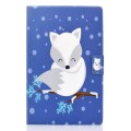 For Samsung Galaxy Tab A9 Electric Pressed Colored Drawing Flip Leather Tablet Case(Arctic Fox)