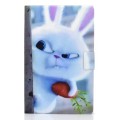 For Samsung Galaxy Tab A9 Electric Pressed Colored Drawing Leather Tablet Case(White Rabbit)