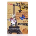For Samsung Galaxy Tab A9 Electric Pressed Colored Drawing Leather Tablet Case(Eiffel Tower)