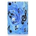 For Samsung Galaxy Tab A9 Electric Horizontal Flat Painted Leather Tablet Case(Sheet Music)