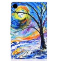 For Samsung Galaxy Tab A9+ Electric Pressed Colored Drawing Leather Tablet Case with Sleep / Wake-up