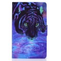 For Samsung Galaxy Tab A9 Electric Pressed Colored Drawing Leather Tablet Case(Starry Sky Lion)