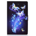 For Samsung Galaxy Tab A9 Electric Pressed Colored Drawing Leather Tablet Case(Butterflies Flower)