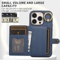 For iPhone 12 / 12 Pro Brushed Texture Wallet Ring Holder Phone Case(Blue)