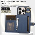 For iPhone 13 Pro Max Brushed Texture Wallet Ring Holder Phone Case(Blue)