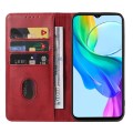 For vivo Y03 Magnetic Closure Leather Phone Case(Red)