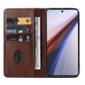 For vivo iQOO 12 Magnetic Closure Leather Phone Case(Brown)