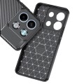 For Xiaomi Redmi Note 13 Carbon Fiber Texture Shockproof TPU Phone Case(Black)